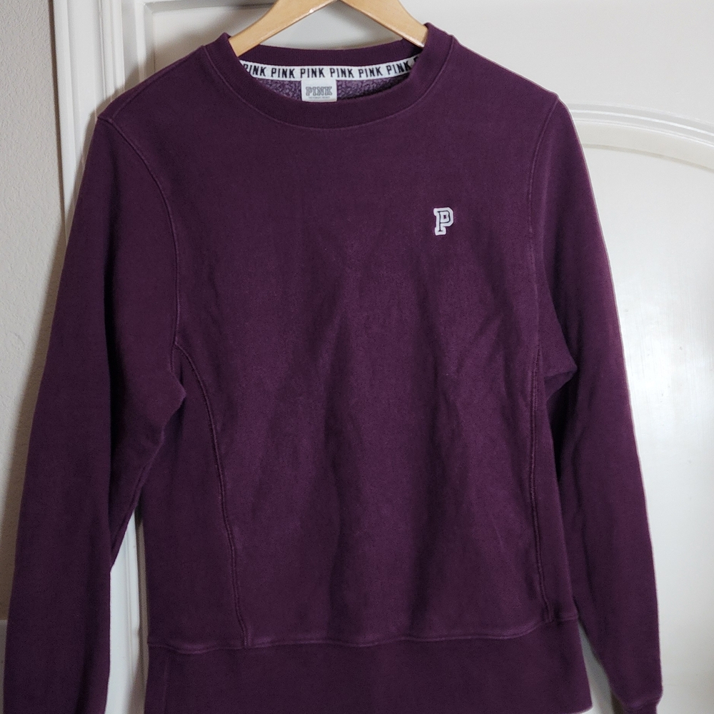 Victoria's Secret‎ PINK Crewneck Sweater in Plum
